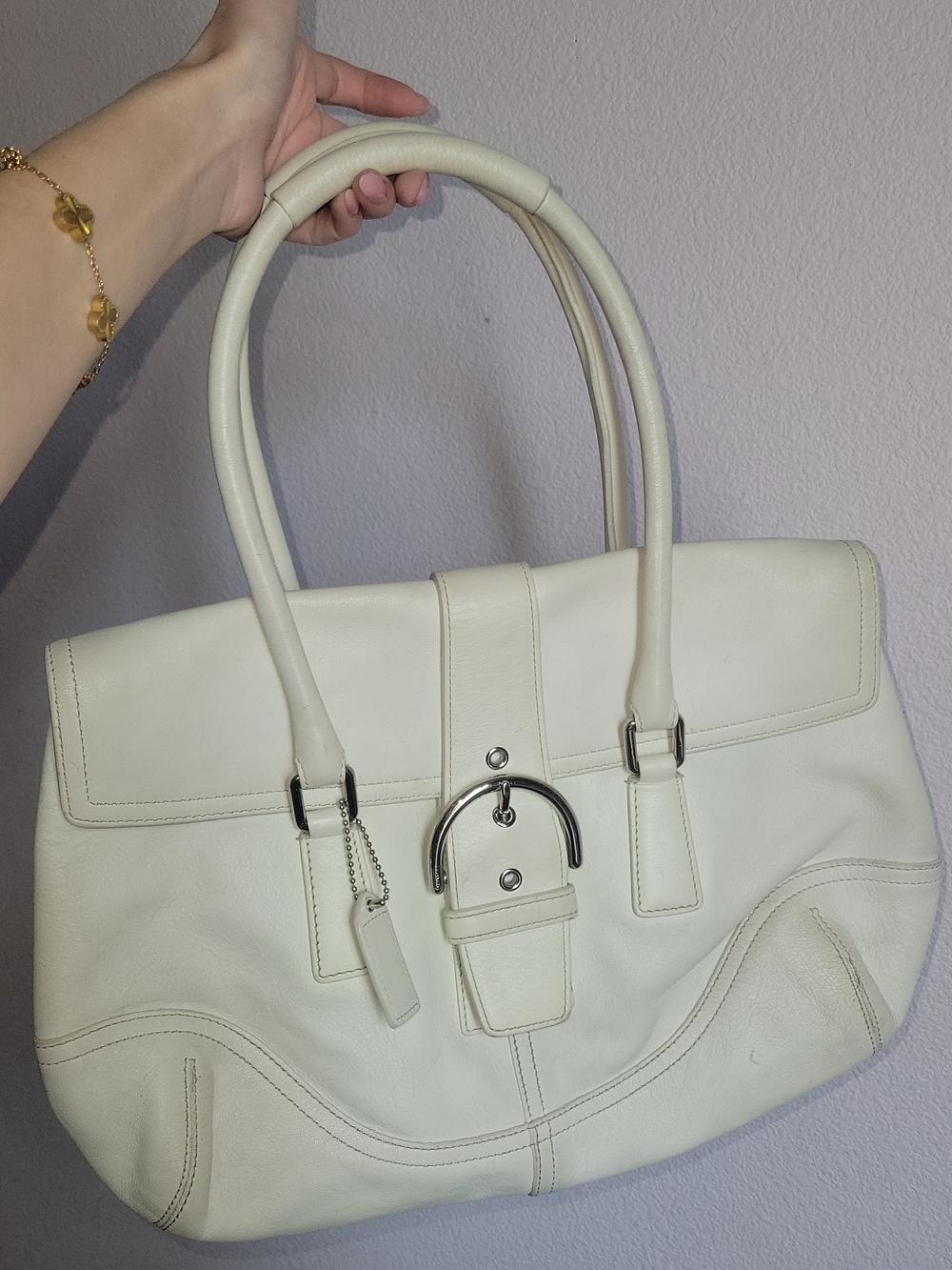 Coach All White SOHO Style Shoulder Bag